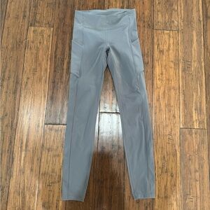 Lululemon Gray High Rise Leggings Side Pockets Size 4